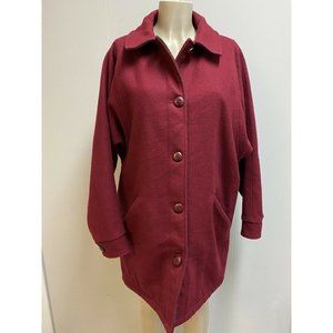 woolrich trench coat womens L red button